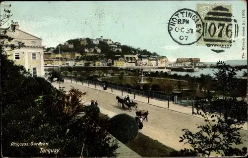 Ak Torquay Devon England, Princess Gardens