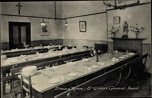 Ak Yeovil Somerset England, St. Gilda's Convent, Dining Room