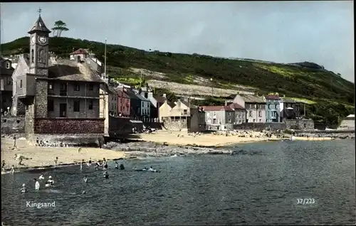 Ak Kingsand Cornwall England, Strand, Häuser am Ufer