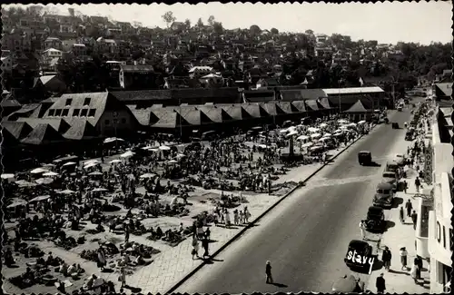 Ak Antananarivo Tananarive Madagaskar, Place d'Analakely et Colline de Faravohitra