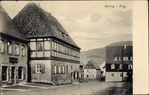Ak Geising Altenberg im Erzgebirge, Straßenpartie, Wohnhäuser