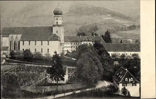 Ak Münstertal im Schwarzwald, Kloster Sankt Trudpert