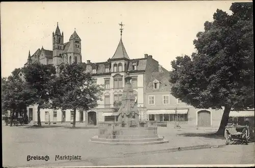 Ak Breisach am Oberrhein, Marktplatz