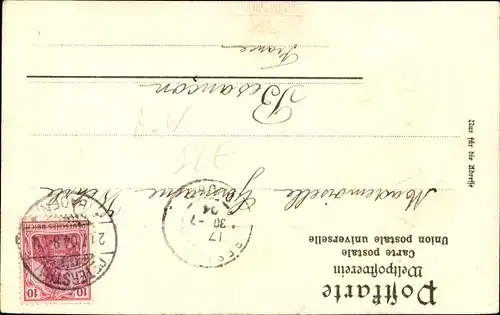 Präge Ak Bad Peterstal Griesbach im Schwarzwald Baden, Straßenpartie, Glücksklee, Marienkäfer