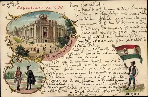 Litho Paris, Ausstellung von 1900, Schloss, Österreich