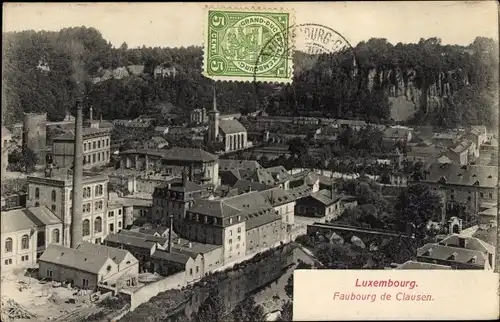 Ak Luxemburg Luxembourg, Faubourg de Clausen