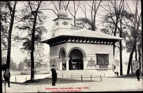 Ak Liège Lüttich Wallonien, Exposition Universelle 1905, Pavillon du Montenegro