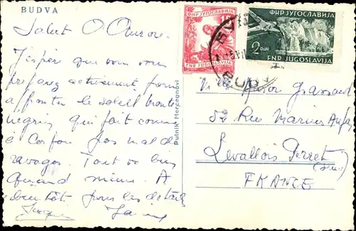 Foto Ak Budva Montenegro, Gesamtansicht