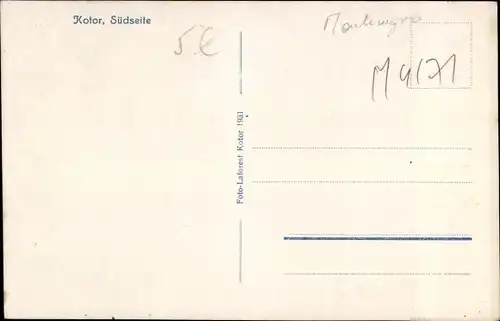 Ak Kotor Cattaro Montenegro, Totalansicht
