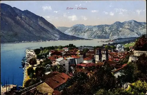 Ak Kotor Cattaro Montenegro, Teilansicht, Häuser