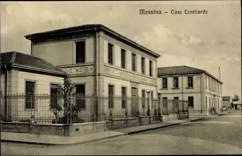 Ak Messina Sizilien, Case Lombarde