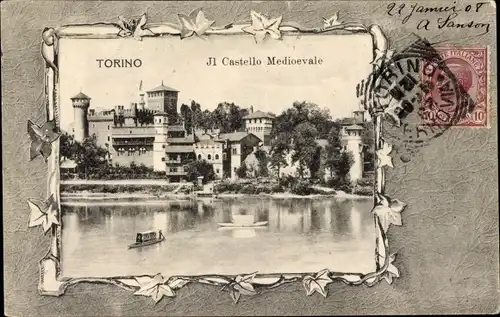 Passepartout Ak Torino Turin Piemonte, Il Castello Medioevale
