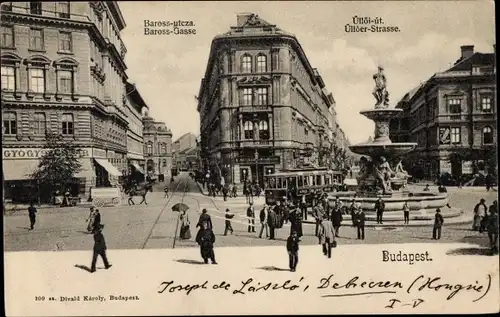 Ak Budapest Ungarn, Baross-Gasse, Üllöer-Straße