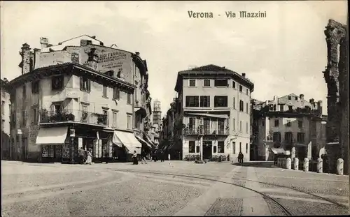 Ak Verona Veneto, Via Mazzini
