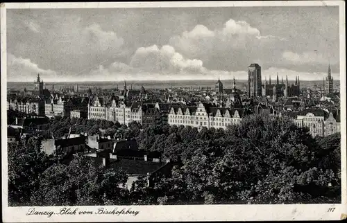 Ak Gdańsk Danzig, Blick vom Bischofsberg