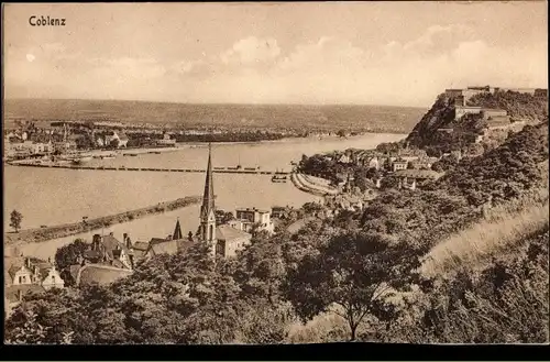 Ak Koblenz am Rhein, Panorama