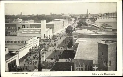 Ak Düsseldorf am Rhein, Gesolei 1926, Hauptstraße