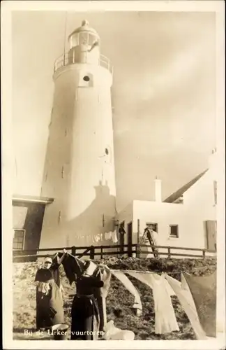 Ak Urk Flevoland Niederlande, Vuurtoren