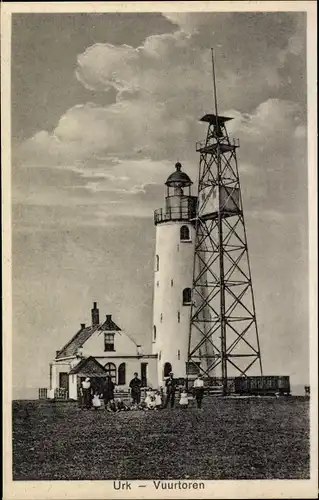 Ak Urk Flevoland Niederlande, Vuurtoren