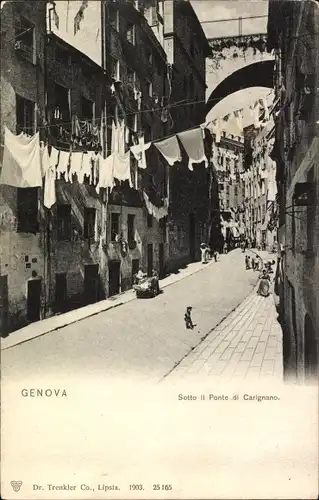 Ak Genova Genua Liguria, Sotto il Ponte Carignano