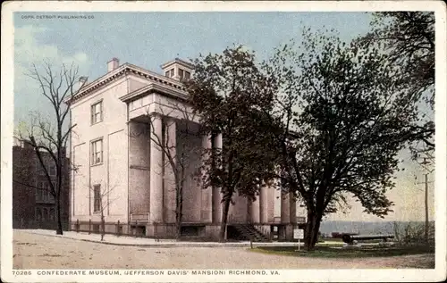 Ak Richmond Virginia USA, Confederate Museum, Jefferson Davis' Mansions