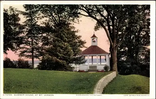 Ak Mount Vernon Virginia USA, Summer House, overlooking the Potomac