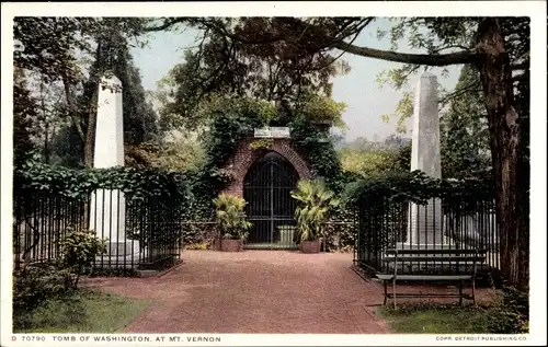 Ak Mount Vernon Virginia USA, Tomb of Washington