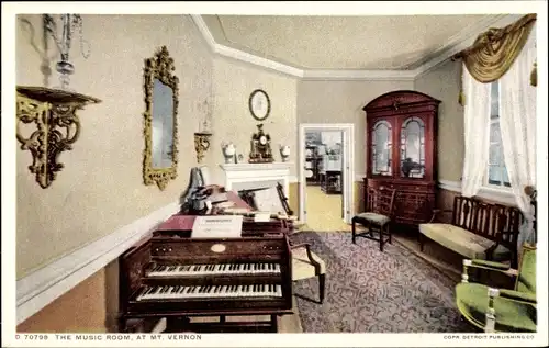 Ak Mount Vernon Virginia USA, The Music Room