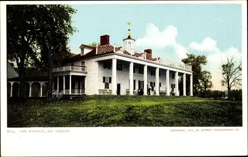 Ak Mount Vernon Virginia USA, The Mansion