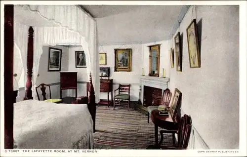 Ak Mount Vernon Virginia USA, The Lafayette Room
