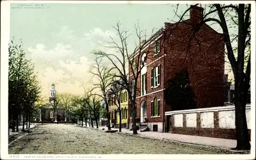 Ak Alexandria Virginia USA, Fairfax House and Christ Church