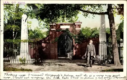 Ak Mount Vernon Virginia USA, Washington's Tomb