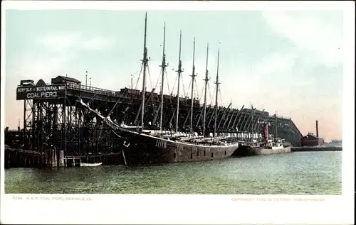 Ak Norfolk Virginia USA, N. & W. Coal Piers