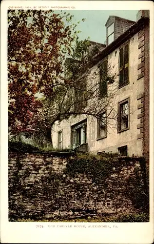 Ak Alexandria Virginia USA, Old Carlyle House