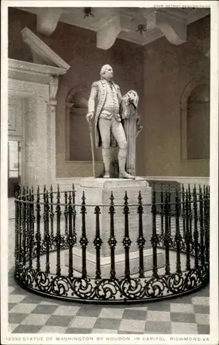 Ak Richmond Virginia USA, Statue of Washington by Houdon in Capitol