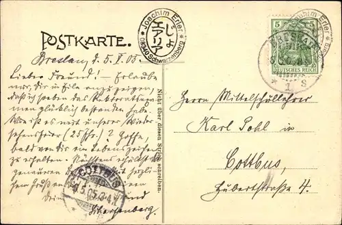 Ak Wrocław Breslau Schlesien, Dombrücke