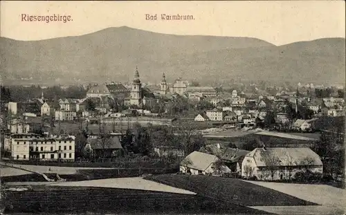 Ak Cieplice Śląskie Zdrój Bad Warmbrunn Riesengebirge Schlesien, Gesamtansicht