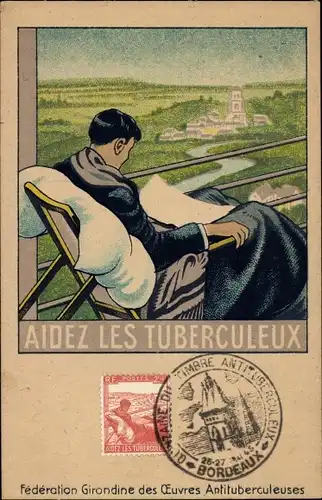 Ak Bordeaux Gironde, Aidez les Tuberculeux, Federation Girondine des Oeuvres Antituberculeuses