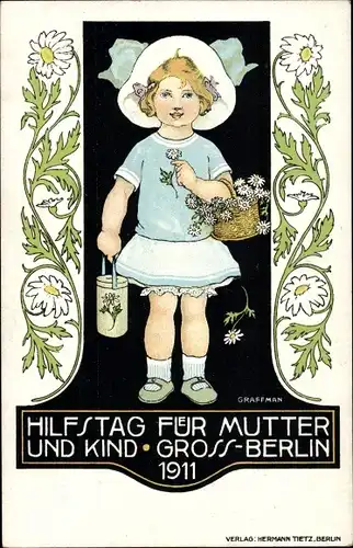Künstler Ak Graffmann, Hilfstag für Mutter und Kind Großberlin 1911