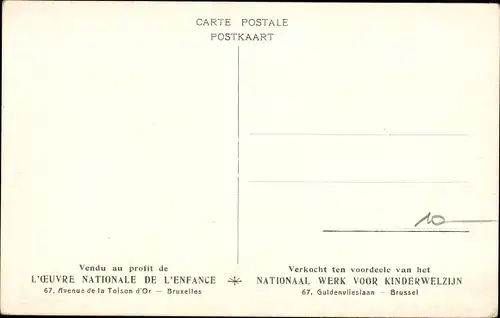 Künstler Ak Bruxelles Brüssel, Nationales Werk für Kinder