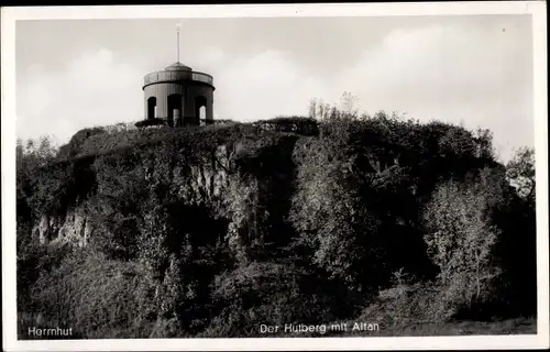 Ak Herrnhut in der Oberlausitz, Der Hutberg mit Altan, Aussichtsturm