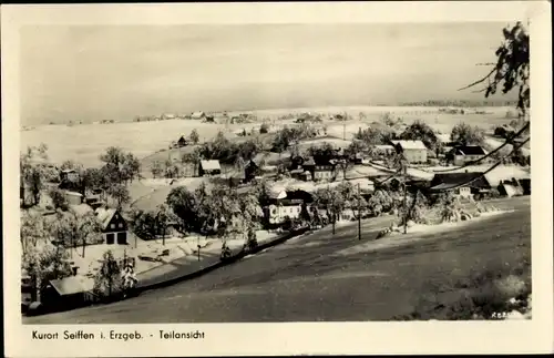 Ak Seiffen im Erzgebirge, Teilansicht, Winter