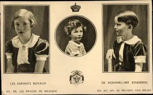 Ak Prinz und Prinzessin von Belgien, Portrait, Les Enfants Royaux