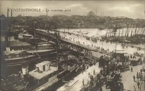 Ak Konstantinopel Istanbul Türkei, Le nouveau pont