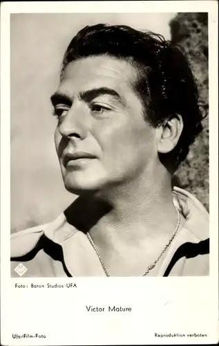 Ak Schauspieler Victor Mature, Portrait