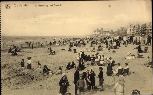 Ak Ostende Westflandern, Kinderen op het Strand