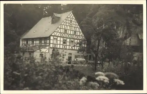 Foto Ak Pottenstein in Oberfranken, Mühle im Unteren Püttlachtal