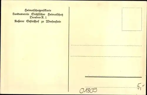 Ak Weesenstein Müglitztal in Sachsen, Äußerer Schlosshof