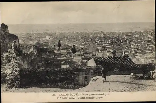 Ak Thessaloniki Griechenland, Vue panoramique