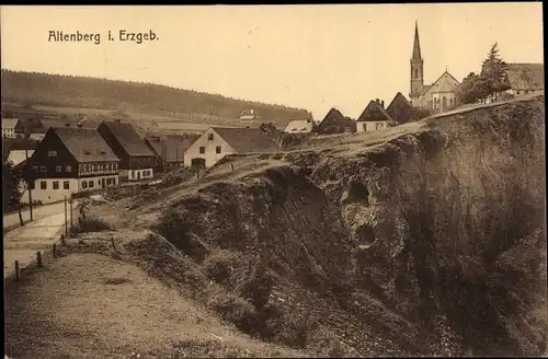 Ak Altenberg im Erzgebirge, Panorama vom Ort